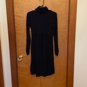 Motherhood Maternity Fit and Flare Turtleneck Maternity Dress